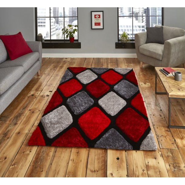 Noble House 9247 Rugs in Grey/Red