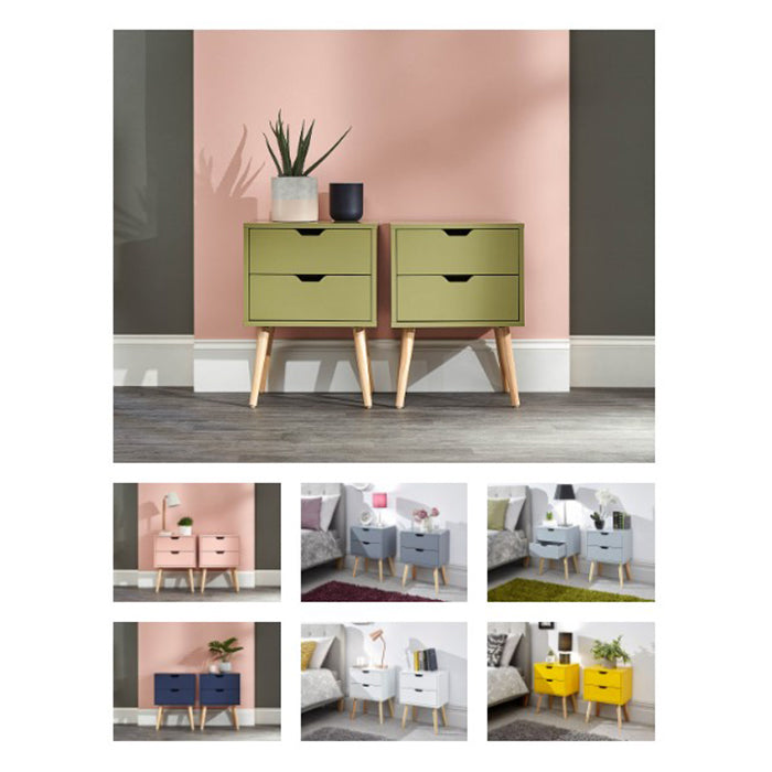 Nyborg 2 DRAWER BEDSIDE Aslamsinteriors