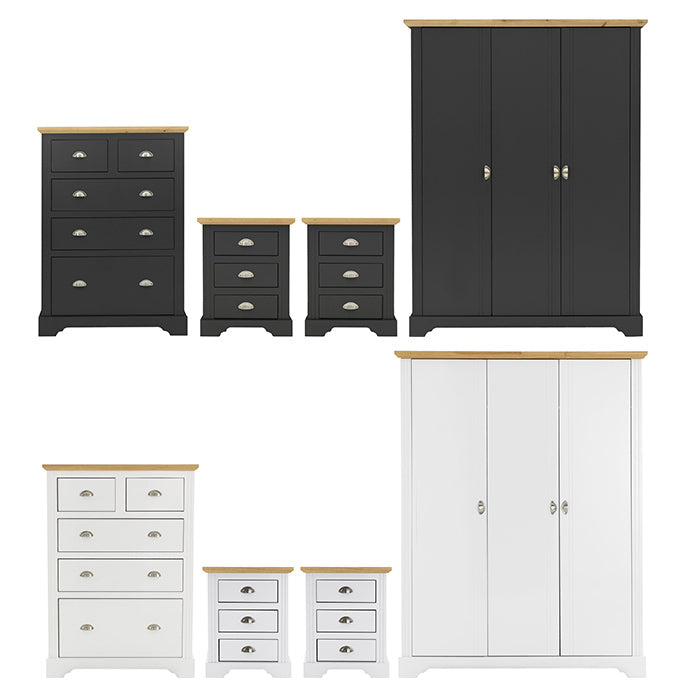 Grey oak wardrobe set deals