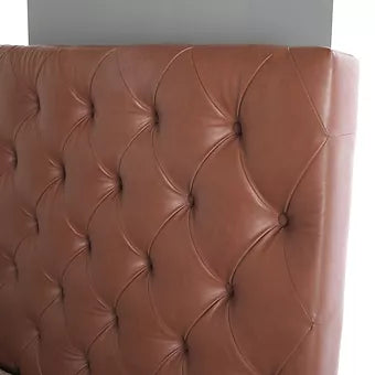 Windsor Burgundy Faux Leather Bedstead