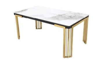 DAISY COFFEE TABLE WITH GOLD FRAME