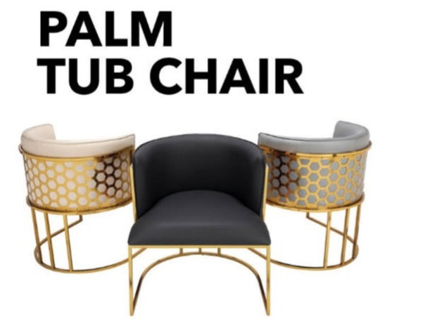 THE PALM TUB CHAIR Gold Frame