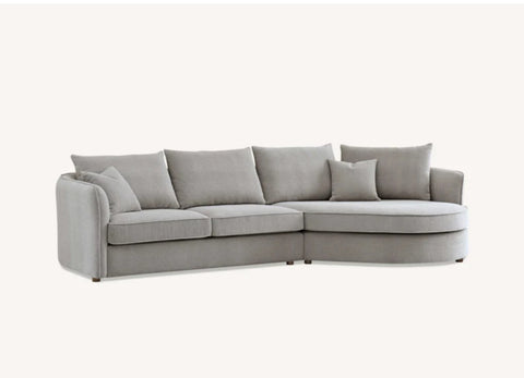 Aluxo Rubin Corner Chaise in Pebble Boucle