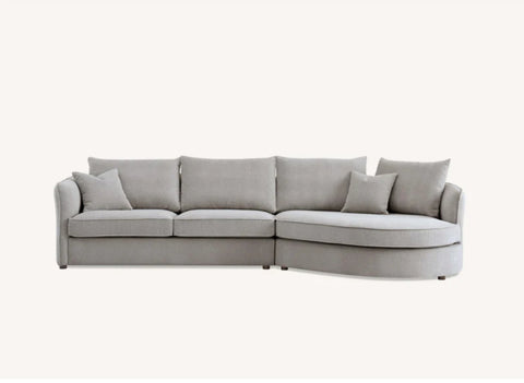 Aluxo Rubin Corner Chaise in Pebble Boucle