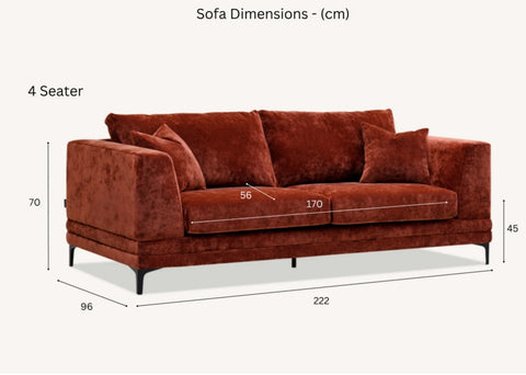 Aluxo Lenox Sofa Range in Steel Velvet