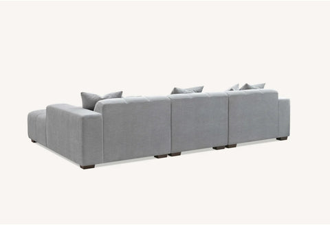 Aluxo Leonard Right Hand Corner Group in Cloudy Grey Boucle
