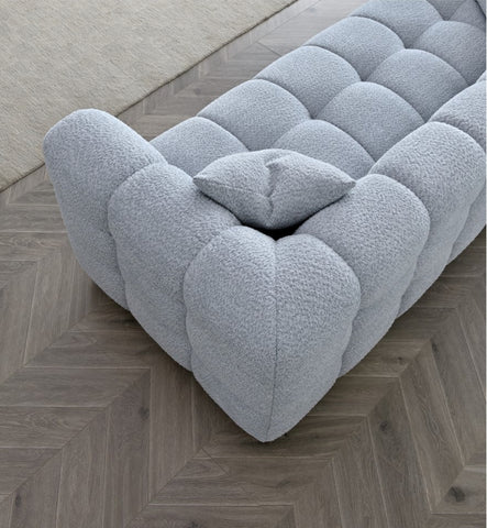 Aluxo Tribeca Sofa Range in Pearl Boucle Fabric
