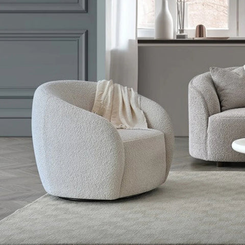 Aluxo Nolita Boucle Teddy Sofa and Accent Chair