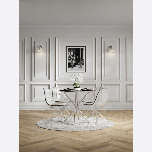COCO DINING CHAIR SMOKED BLACK-BLACK ( Pair )