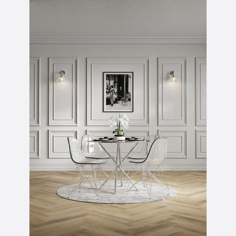 COCO DINING CHAIR SMOKED BLACK-BLACK ( Pair )