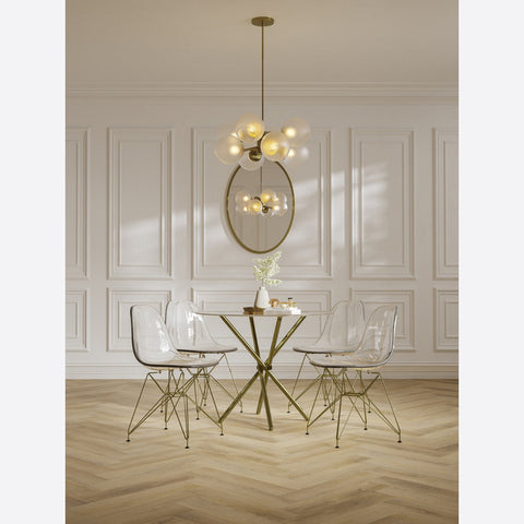 COCO DINING CHAIR CLEAR-GOLD ( Pair )