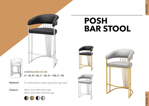 POSH BAR STOOL CHROME