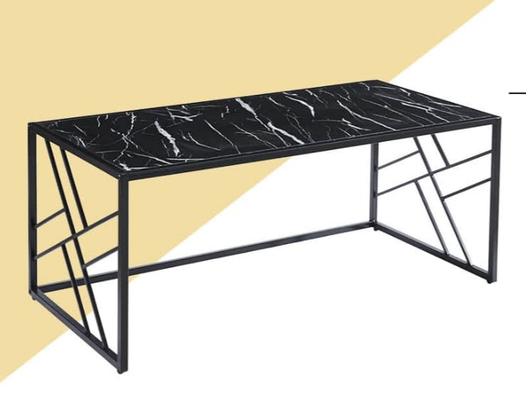 OVAL COFFEE TABLE black frame
