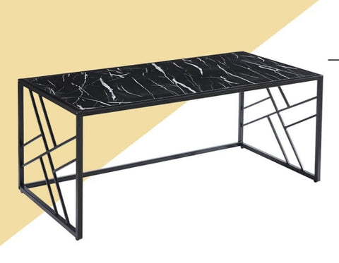 OVAL COFFEE TABLE black frame