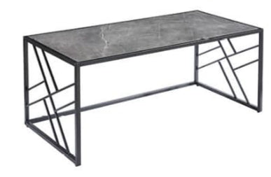 OVAL COFFEE TABLE black frame