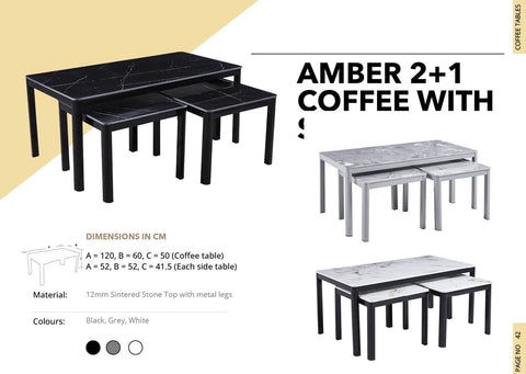 AMBER 2+1 COFFEE WITH SIDE TABLES