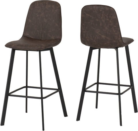 Quebec Bar Chair (Box of 2) Faux Leather