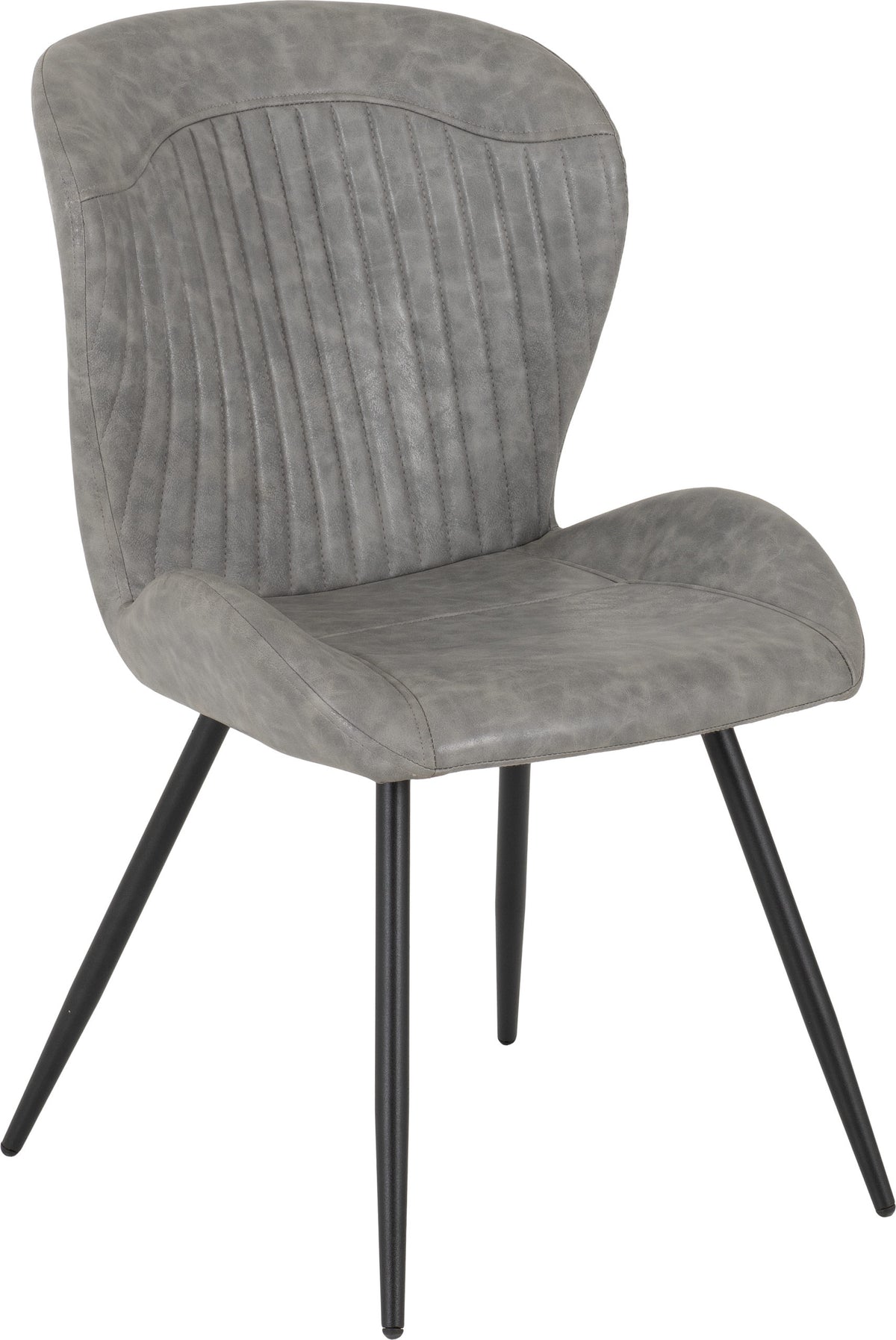 Quebec Chair (Box of 4) Grey Faux Leather