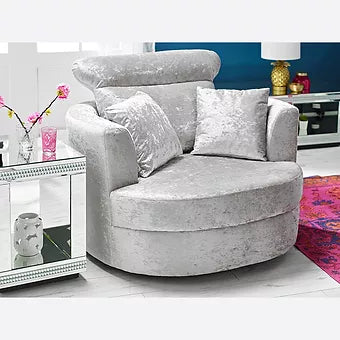 BLISS SMALL SWIVEL CHAIR SILVER
