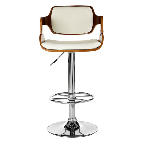 BLACK LEATHER EFFECT STOOL WITH RECTANGULAR BACK