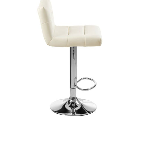 BAINA FLUTED SEAT BAR STOOL WITH CHROME BASE