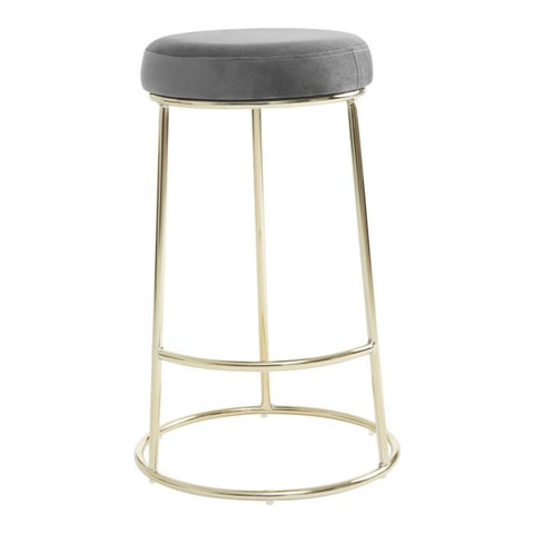 MANHATTAN GREEN VELVET TALL BAR STOOL 75cm High