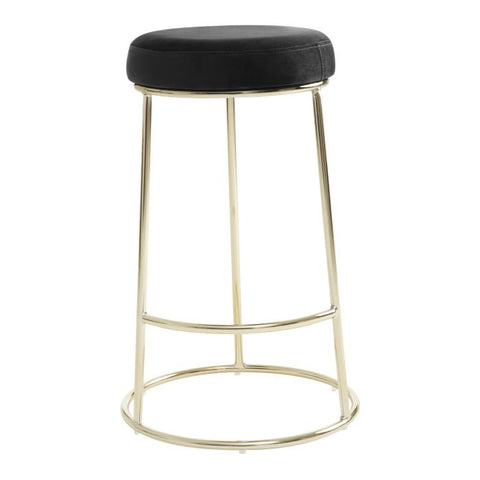 MANHATTAN GREEN VELVET TALL BAR STOOL 75cm High
