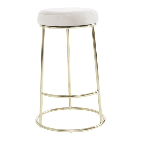 MANHATTAN GREEN VELVET TALL BAR STOOL 75cm High