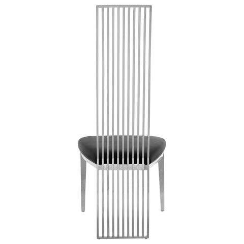 ELIZA SILVER FINISH DINING CHAIR