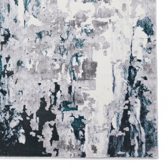 Apollo GR580 Modern Abstract Distressed Rugs in Grey Green