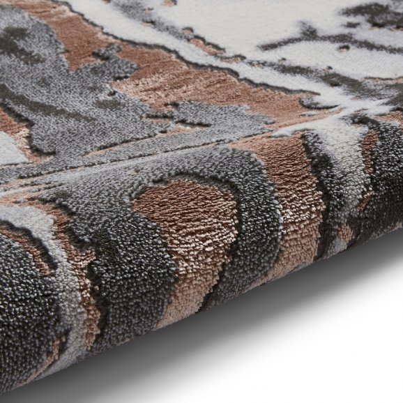 Apollo GR584 Modern Abstract Distressed Rugs in Grey/Rose