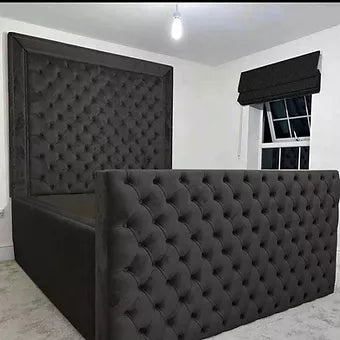 Grande Plush Fabric Upholstered Bedframe
