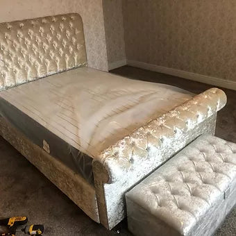Sleigh Upholstered Bed