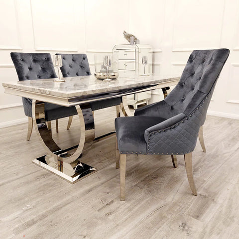 Arianna Marble Dining Table & Chairs