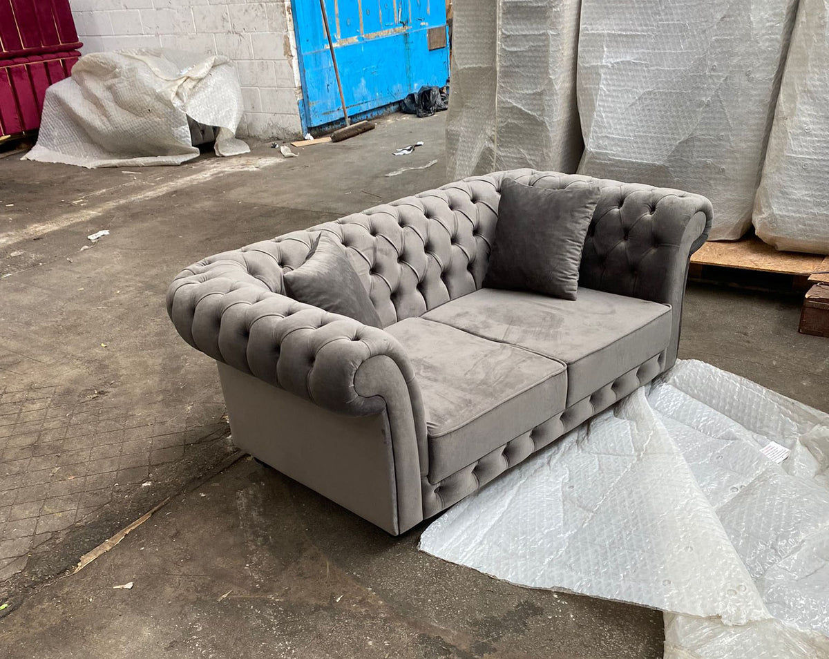 Chesterfield Sofa 3+2 Clearance Plush Fabric