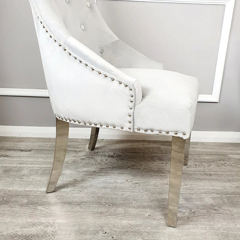 Duke Dining Chair with Plain Knocker & Plain Back