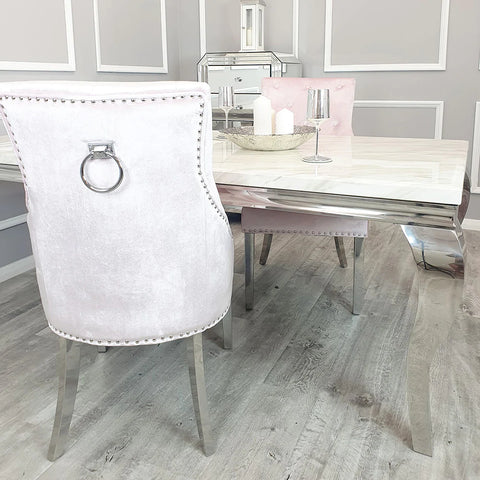 Duke Dining Chair with Plain Knocker & Plain Back