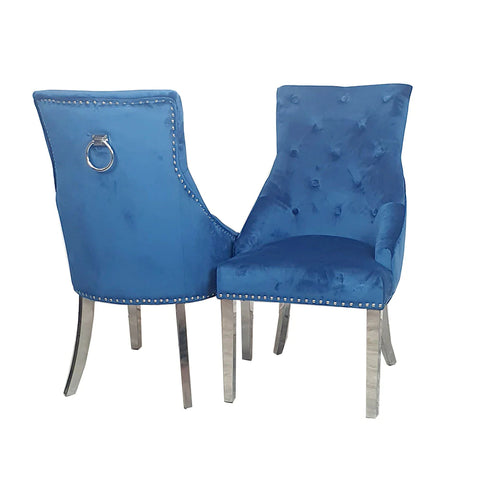 Duke Dining Chair with Plain Knocker & Plain Back