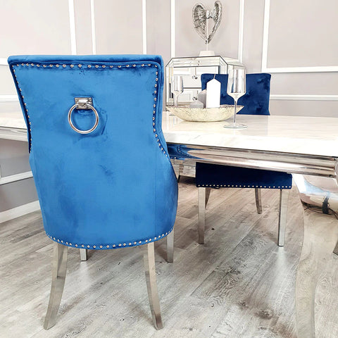 Duke Dining Chair with Plain Knocker & Plain Back