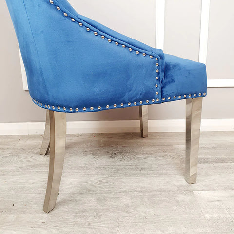 Duke Dining Chair with Plain Knocker & Plain Back