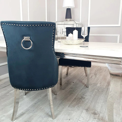 Duke Dining Chair with Plain Knocker & Plain Back