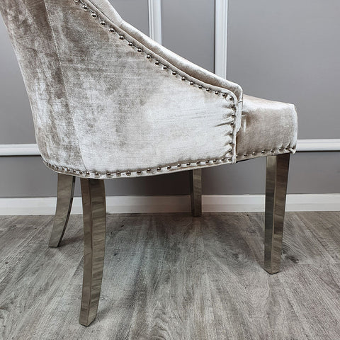 Duke Dining Chair with Plain Knocker & Plain Back