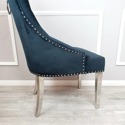 Duke Dining Chair with Plain Knocker & Plain Back