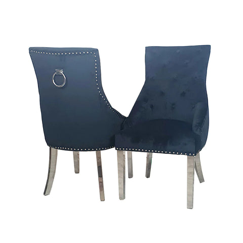 Duke Dining Chair with Plain Knocker & Plain Back