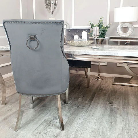 Duke Dining Chair with Plain Knocker & Plain Back