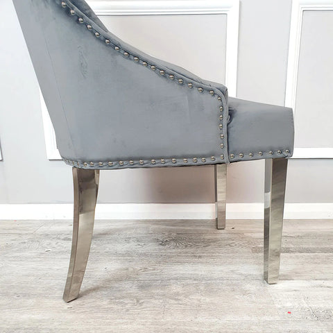 Duke Dining Chair with Plain Knocker & Plain Back