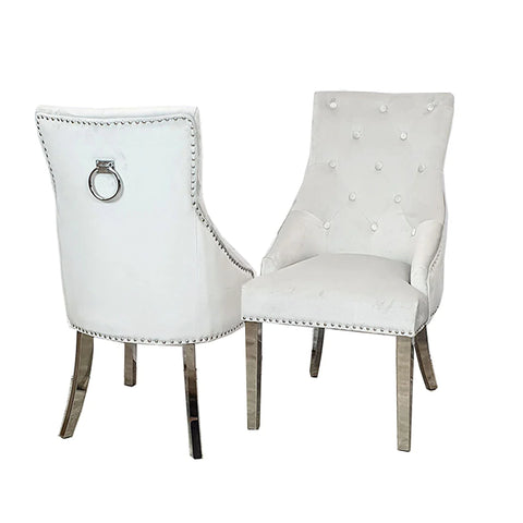 Duke Dining Chair with Plain Knocker & Plain Back