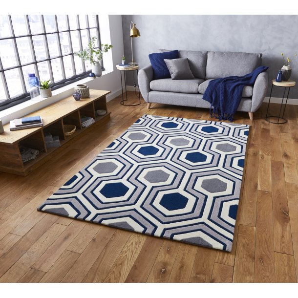 Hong Kong 3661 Rugs in Grey/Navy