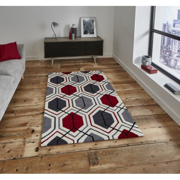 Hong Kong 7526 Rugs in Cream/Red