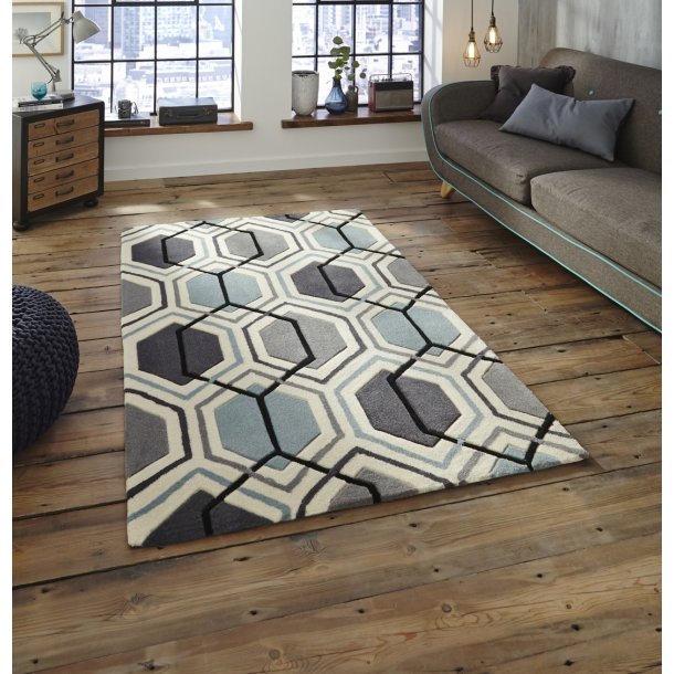 Hong Kong 7526 Rugs in Grey/Blue